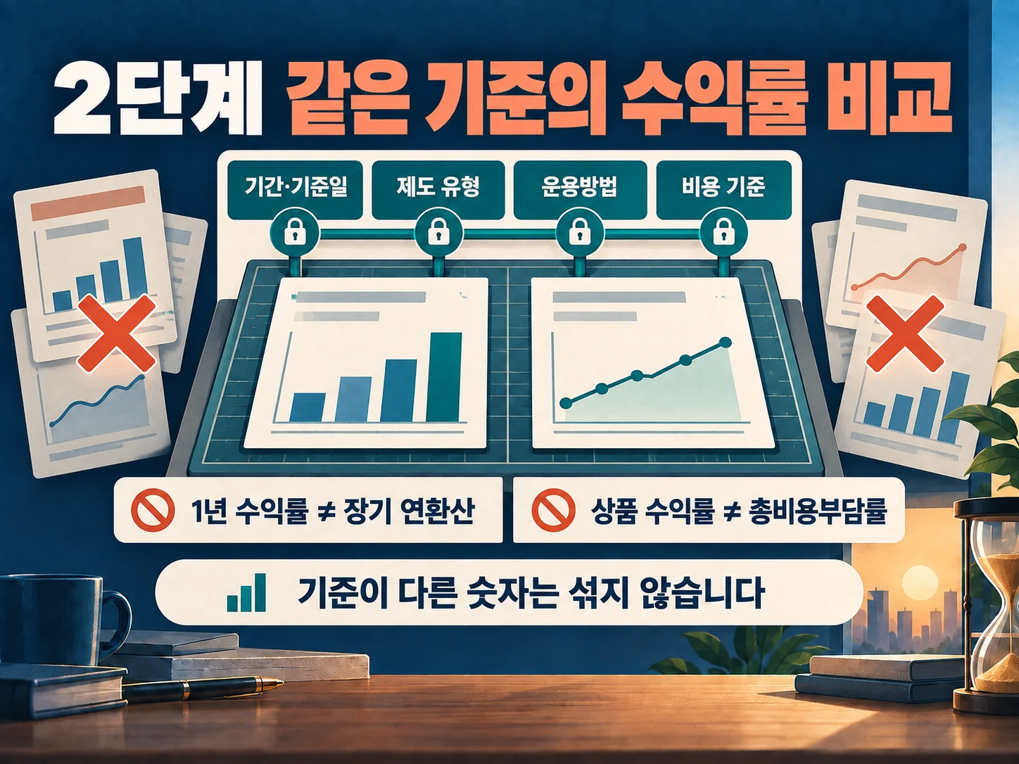 퇴직연금 수익률 비교를 위한 기간·비용 기준