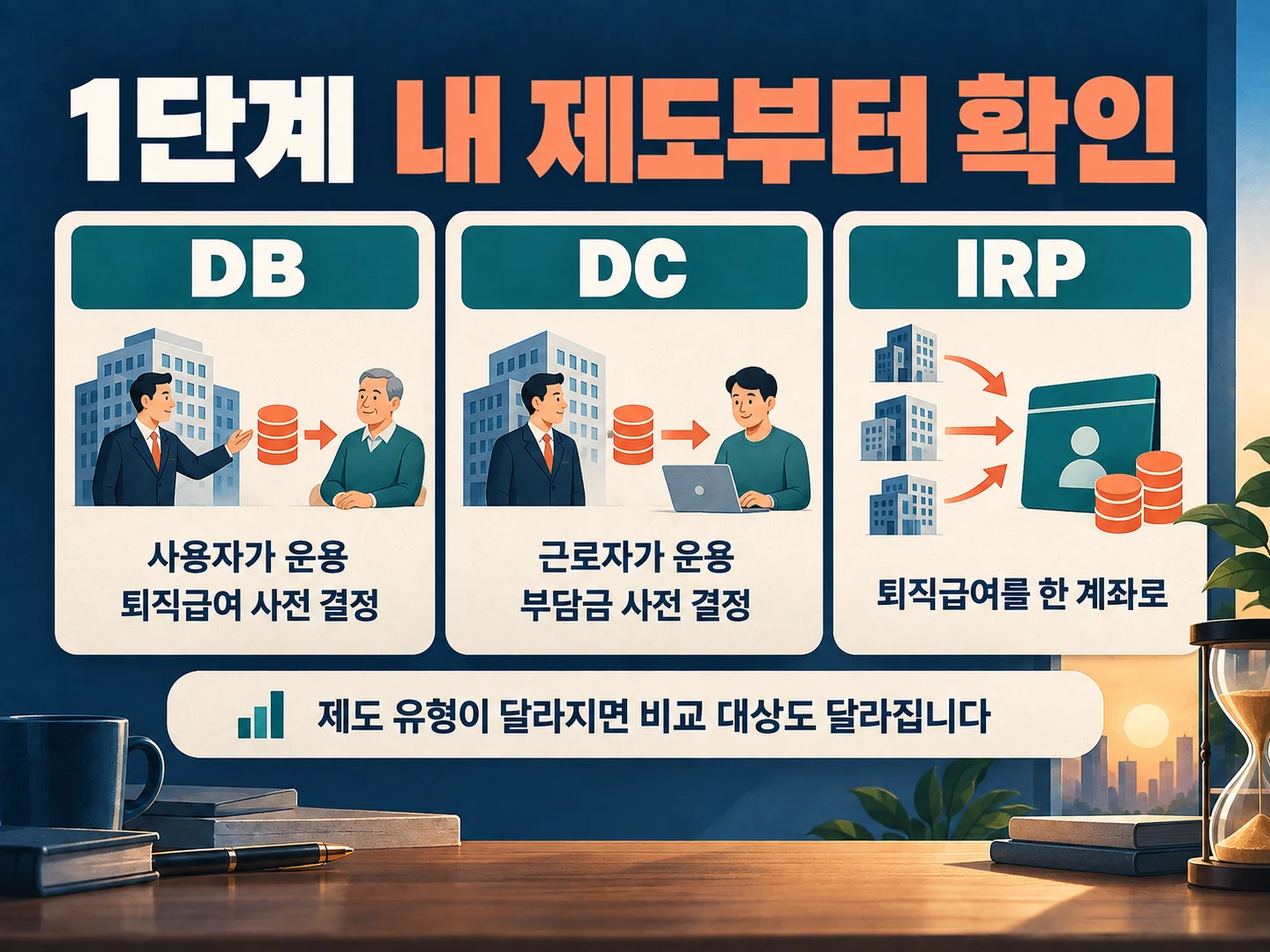 DB·DC·IRP 퇴직연금 제도별 운용 책임 비교