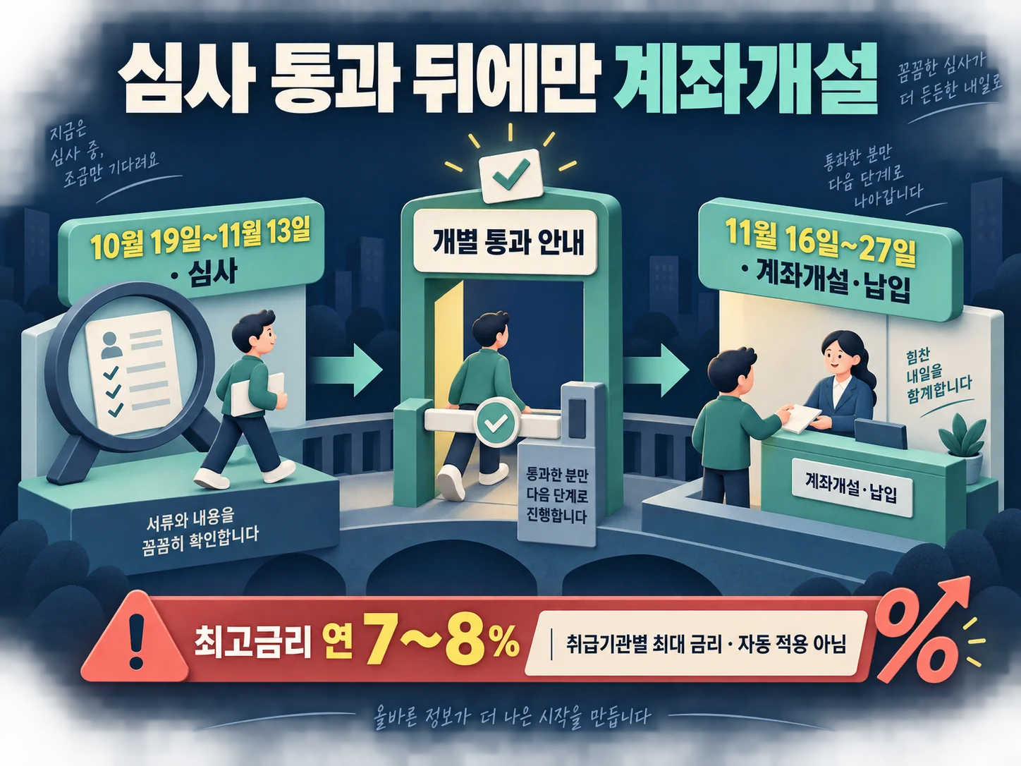 청년미래적금 심사 후 계좌개설 절차와 취급기관