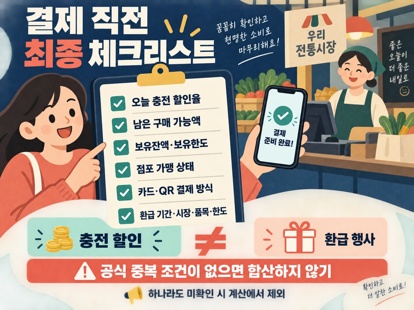 온누리상품권 결제 전 할인과 환급행사 체크리스트