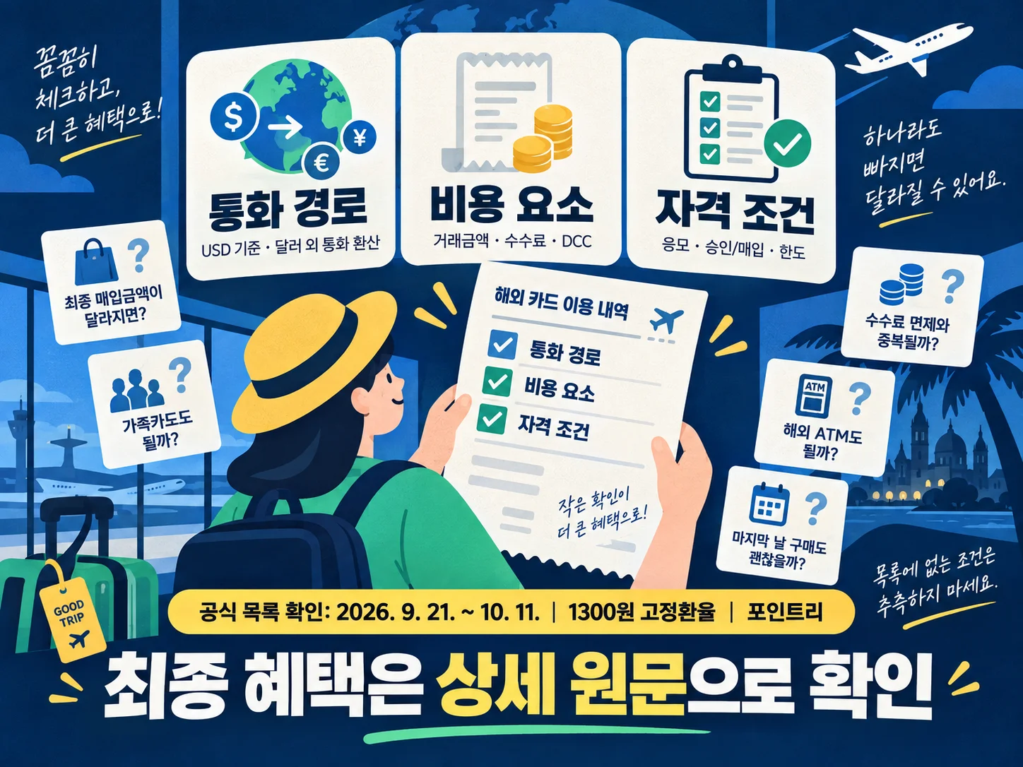해외결제 고정환율과 DCC를 포함한 결제 조건 4가지