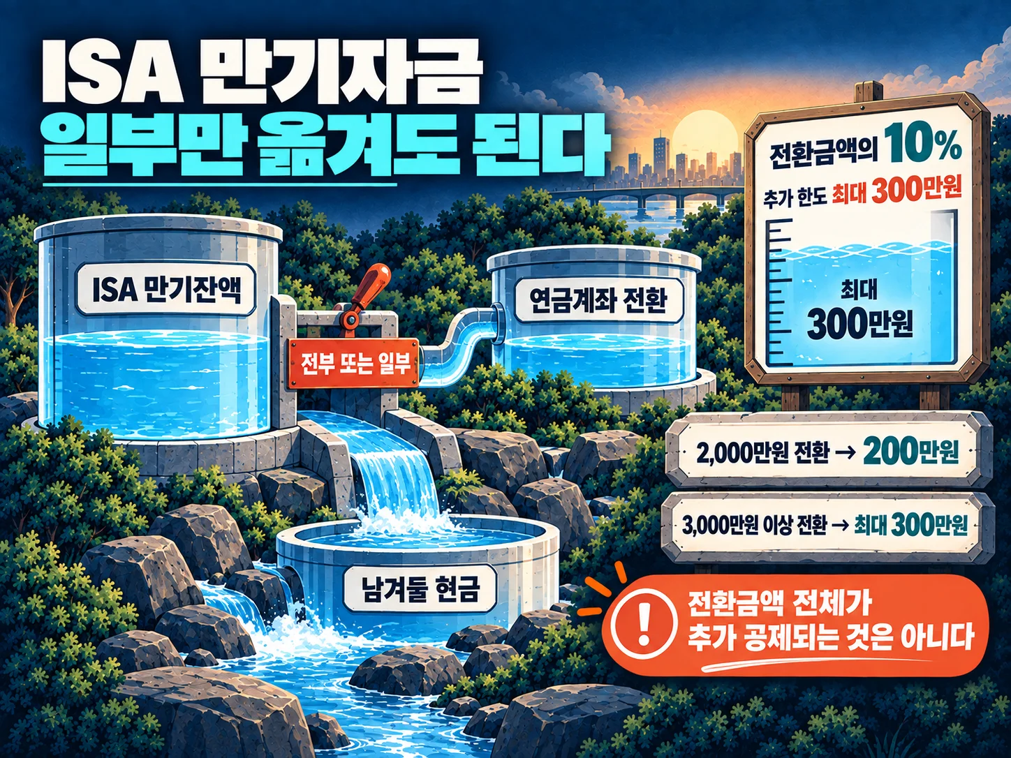 ISA 만기자금의 연금계좌 전환과 추가 세액공제 한도