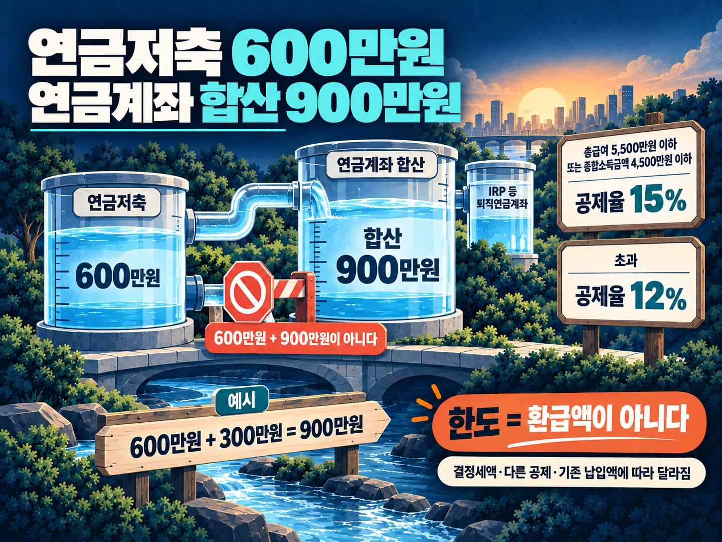 연금저축 600만원·IRP 합산 900만원 세액공제 한도