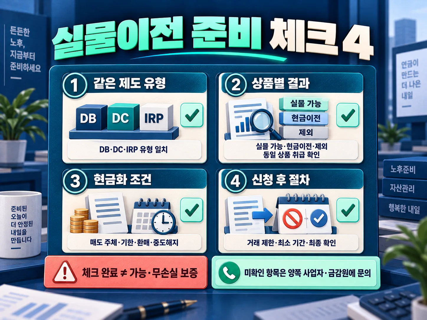 IRP 실물이전 준비를 위한 계좌·상품·처리기간 체크리스트