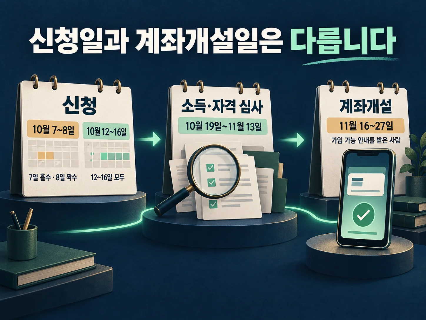 청년미래적금 신청·심사·계좌개설 일정