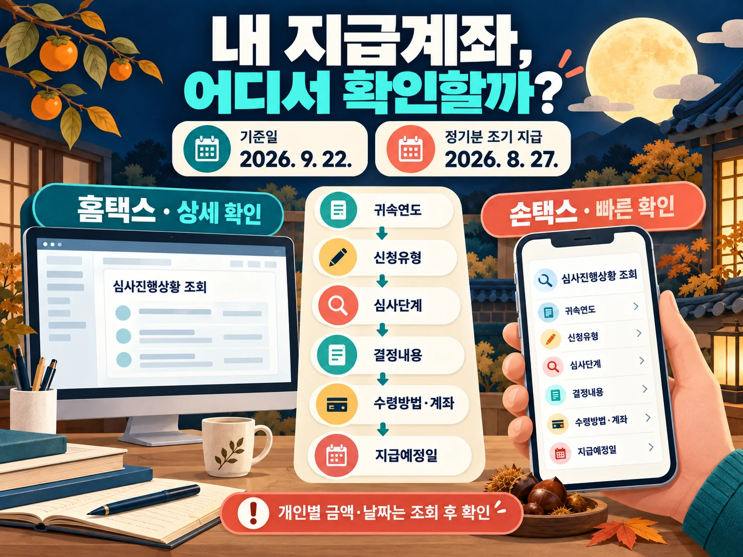 홈택스와 손택스로 근로장려금 지급 결과를 조회하는 방법.