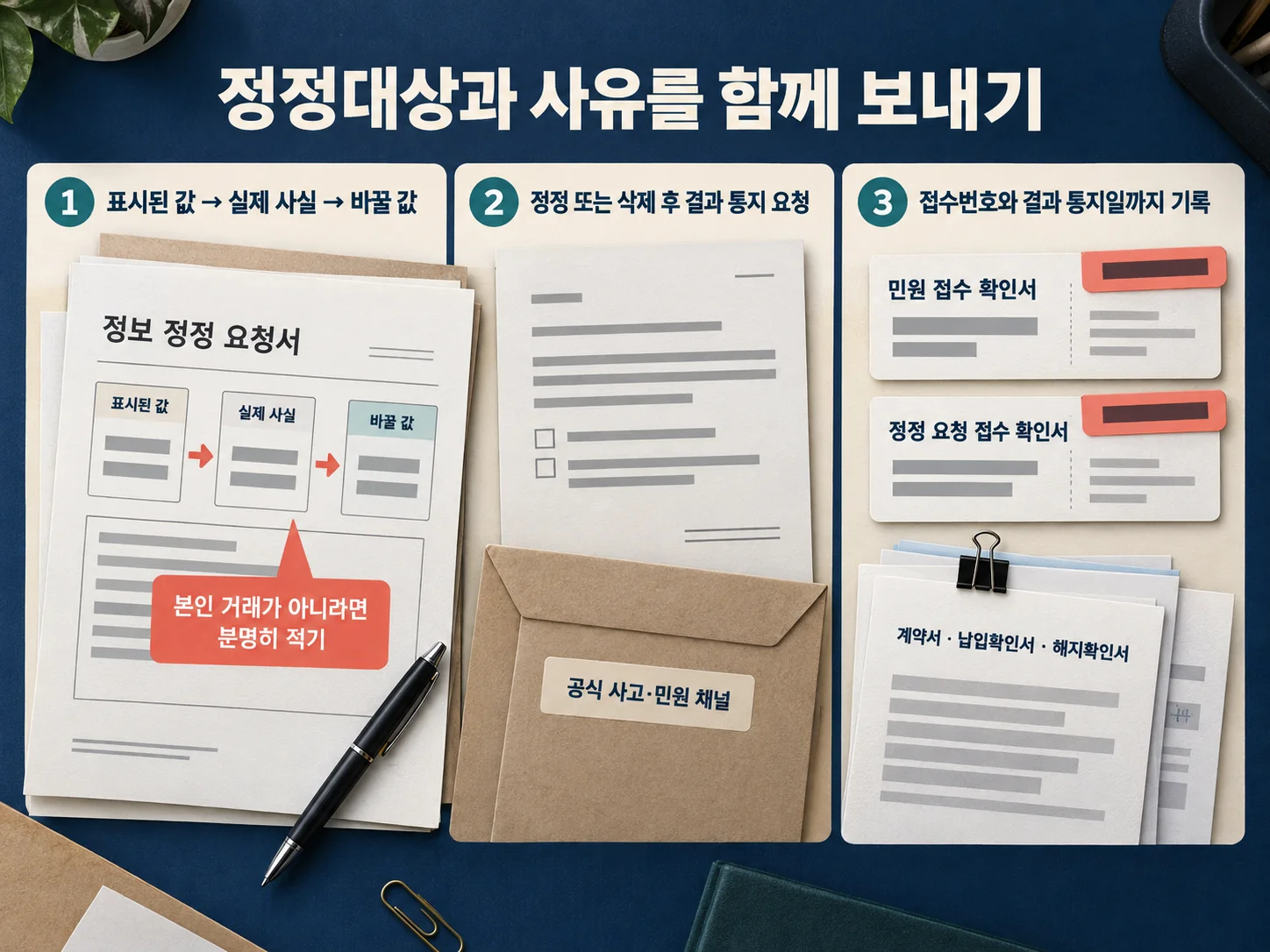 신용정보 정정 신청 사유와 증빙자료 준비