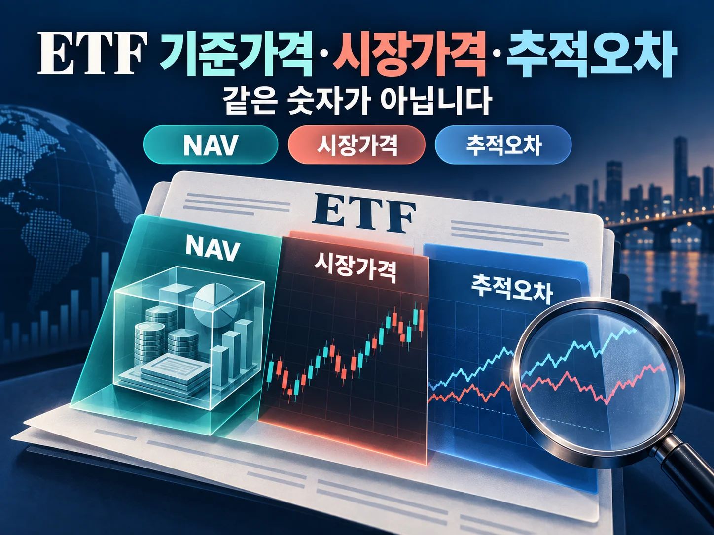 ETF 기준가격 NAV·시장가격·추적오차 비교 안내
