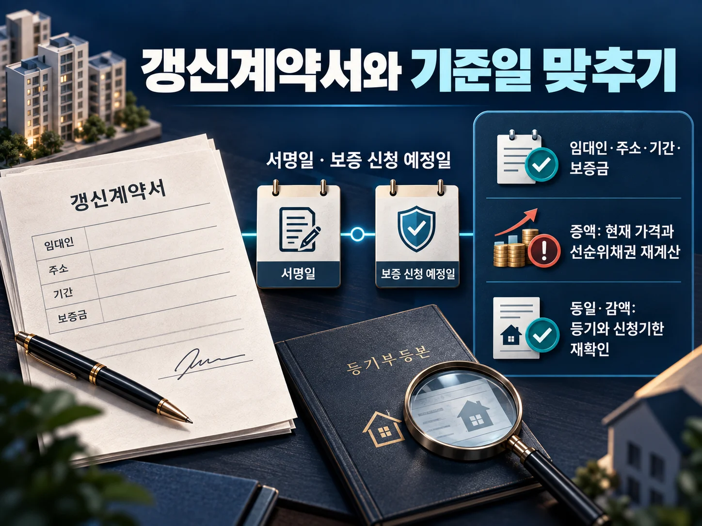 갱신계약서의 보증금·기간·임대인 정보를 확인하는 체크리스트