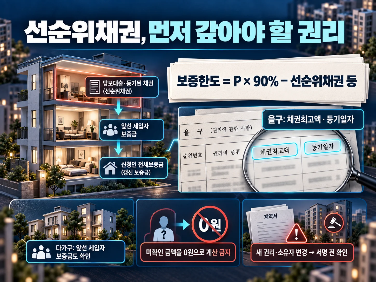 선순위채권과 다른 세입자 보증금을 확인하는 등기사항증명서 점검