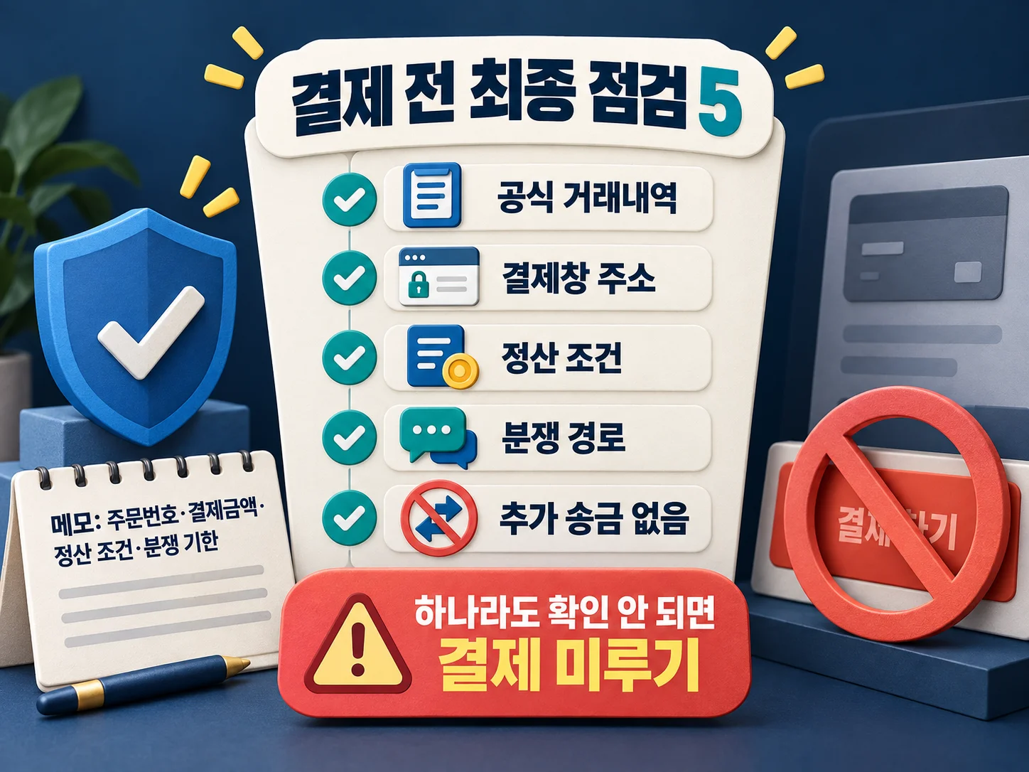 거래 전 안전결제 여부를 확인하는 다섯 가지 점검 항목