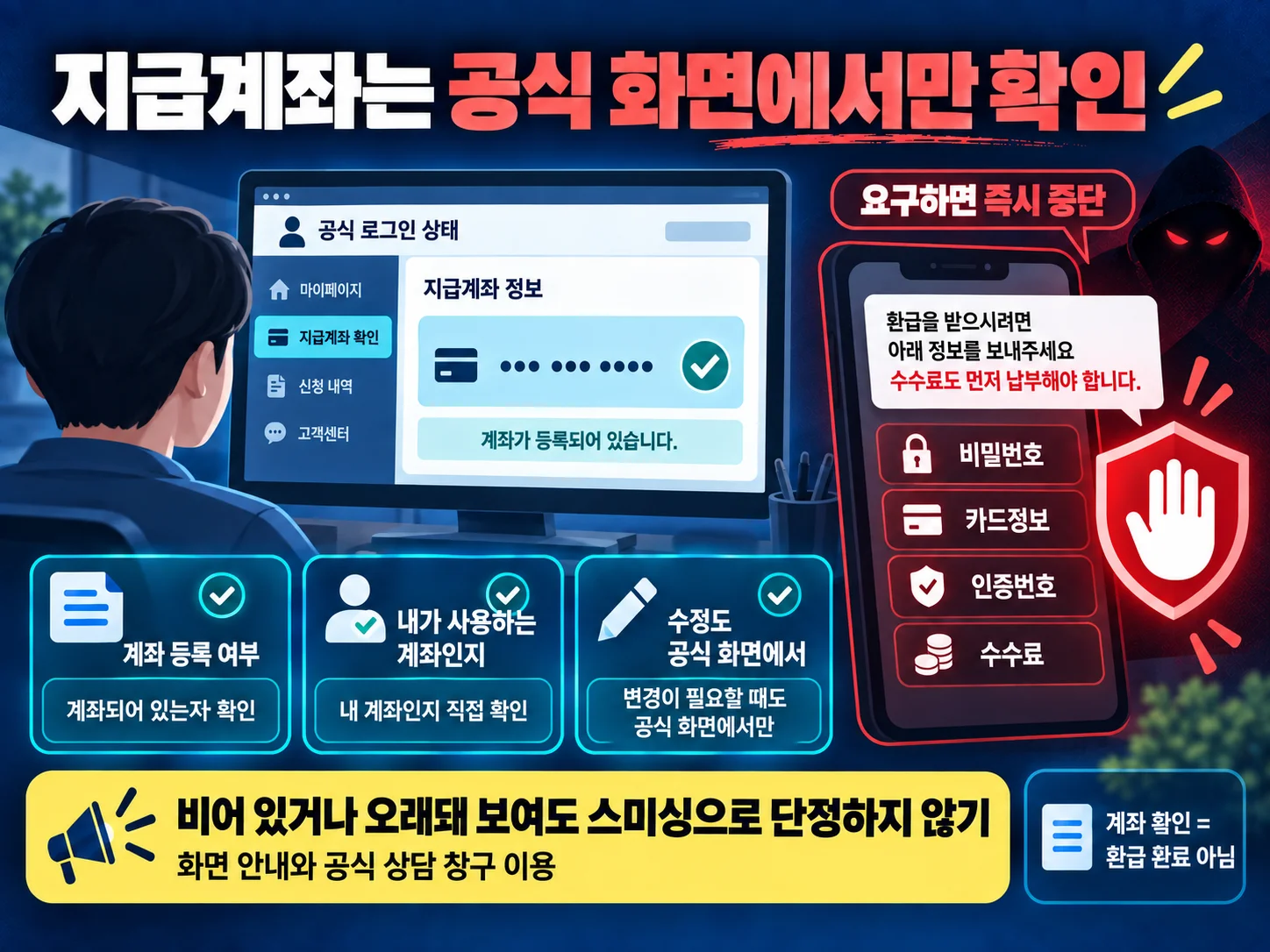 홈택스 환급금 지급계좌 등록 상태를 안전하게 확인하는 방법