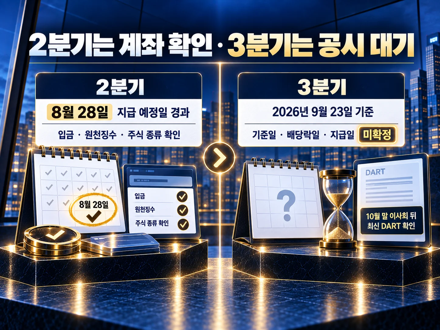 삼성전자 2분기 배당 입금 확인과 3분기 배당 일정 대기 안내.