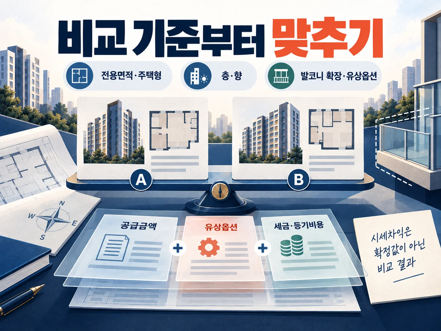 무순위 청약 분양가와 시세·유상옵션을 비교하는 점검 이미지