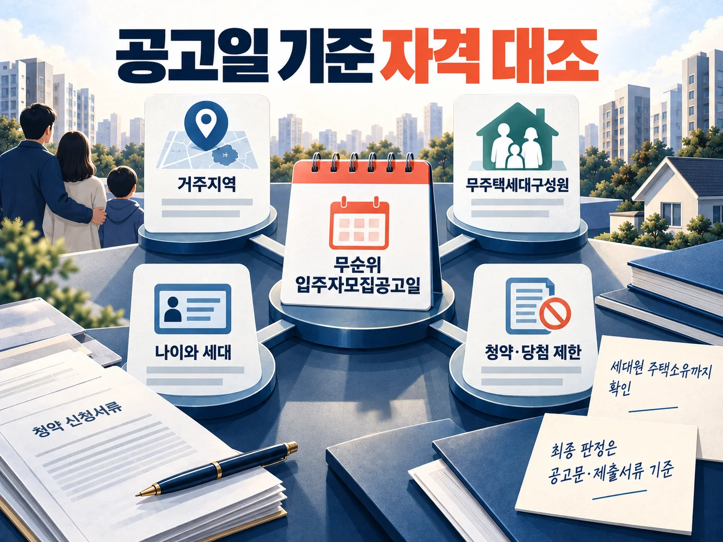 무순위 청약 공고일 기준 거주지역과 무주택 요건을 확인하는 이미지