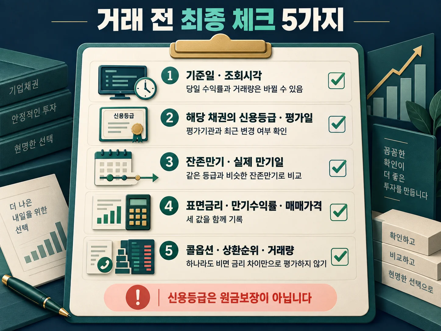 회사채 투자 전 금리·콜옵션·거래량을 확인하는 체크리스트