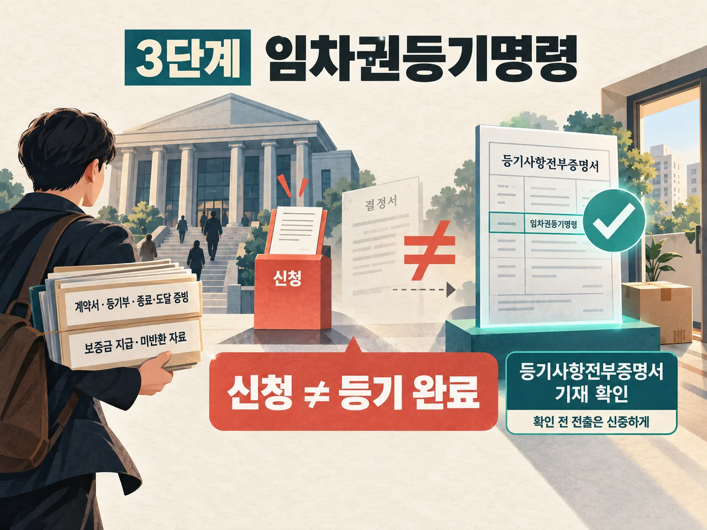 임차권등기명령 신청 후 등기 완료 여부 확인