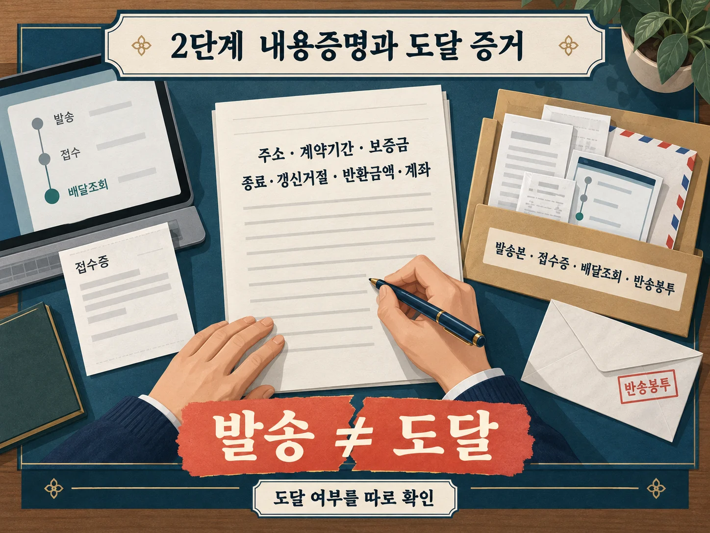 내용증명 반환 요구와 도달 증빙 서류 정리