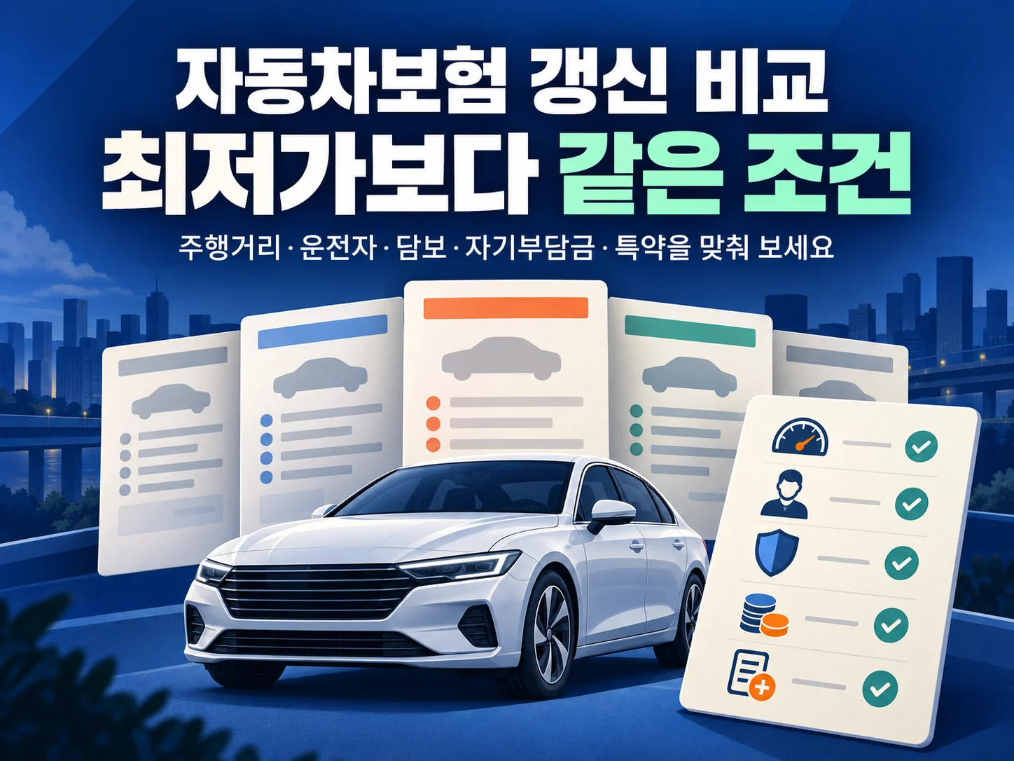 자동차보험 갱신 비교 핵심 항목을 정리한 안내