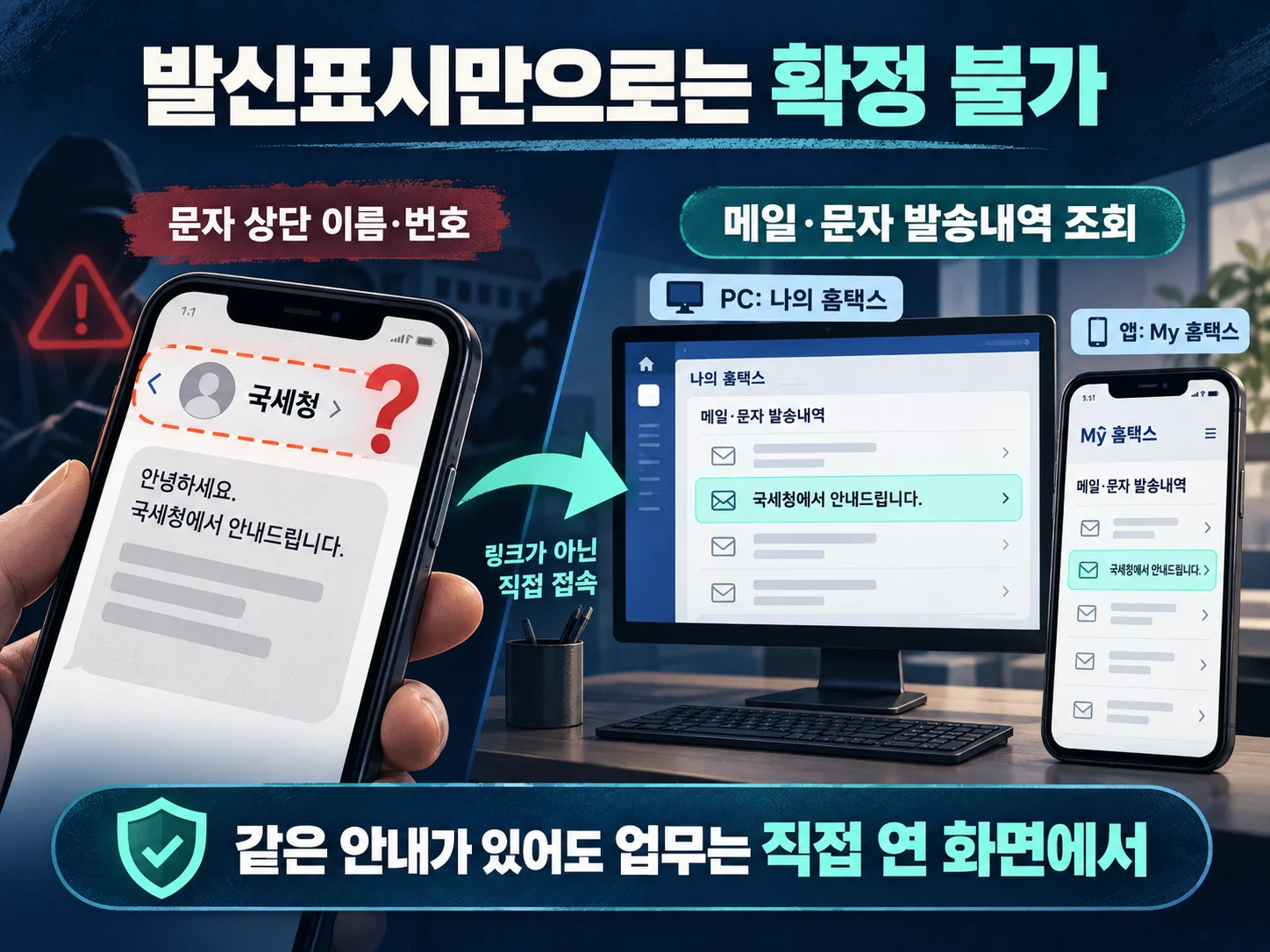 홈택스 국세청 문자 발송내역 확인 절차