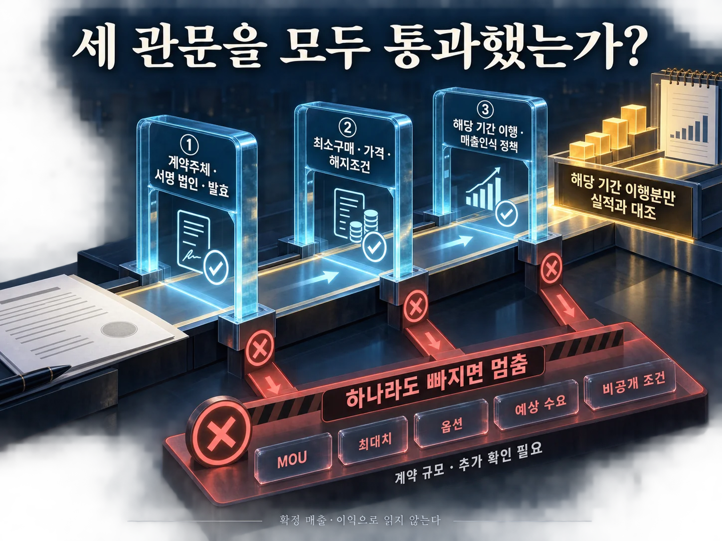 계약 규모를 확정 매출로 읽기 전 확인하는 공시 체크리스트 이미지