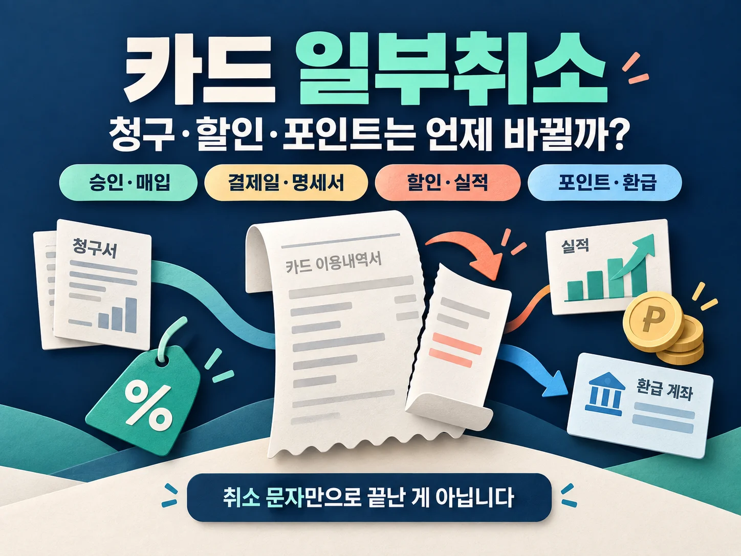 카드 일부취소 청구액·할인·포인트 확인 안내