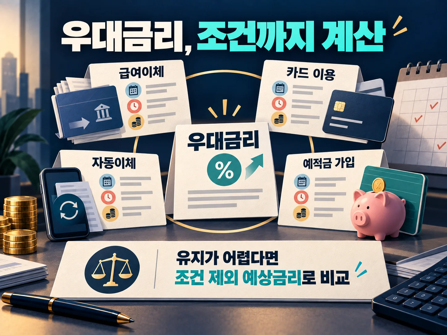 우대금리 조건과 유지비용을 확인하는 대출 비교