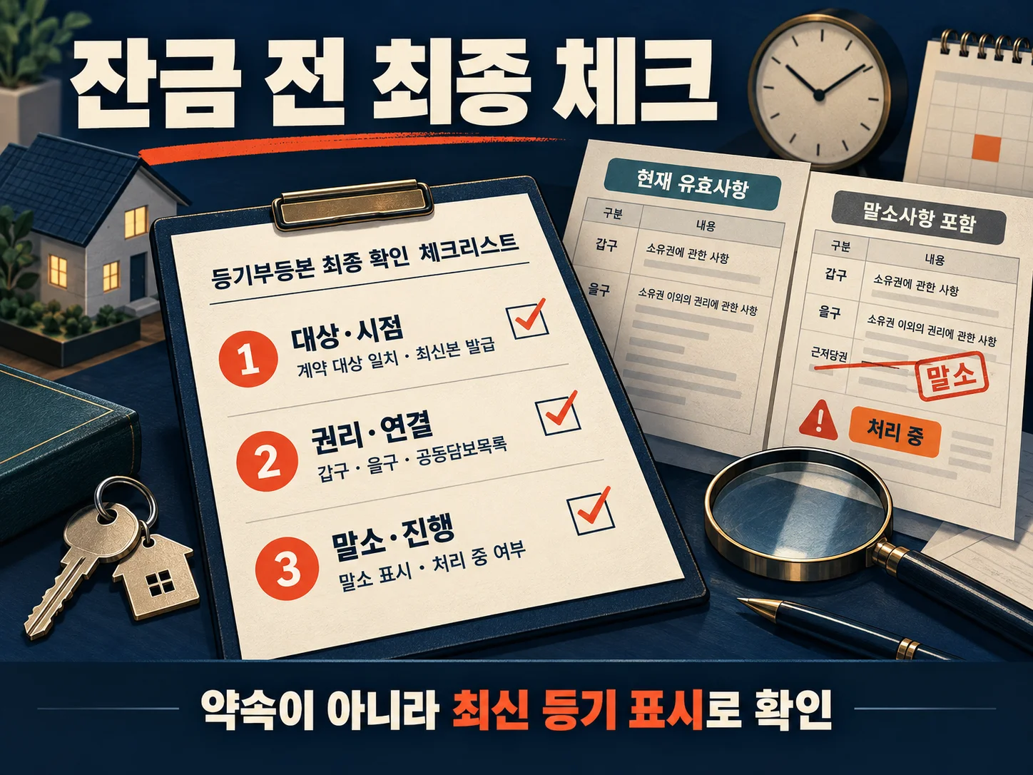 잔금 전 등기사항증명서 말소 여부 체크리스트