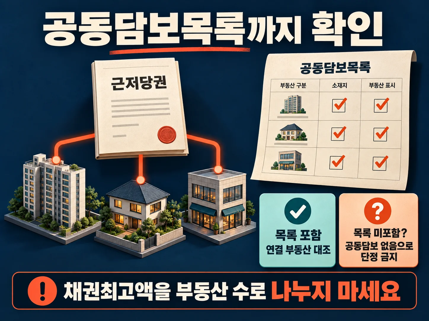 공동담보목록으로 연결된 부동산 확인