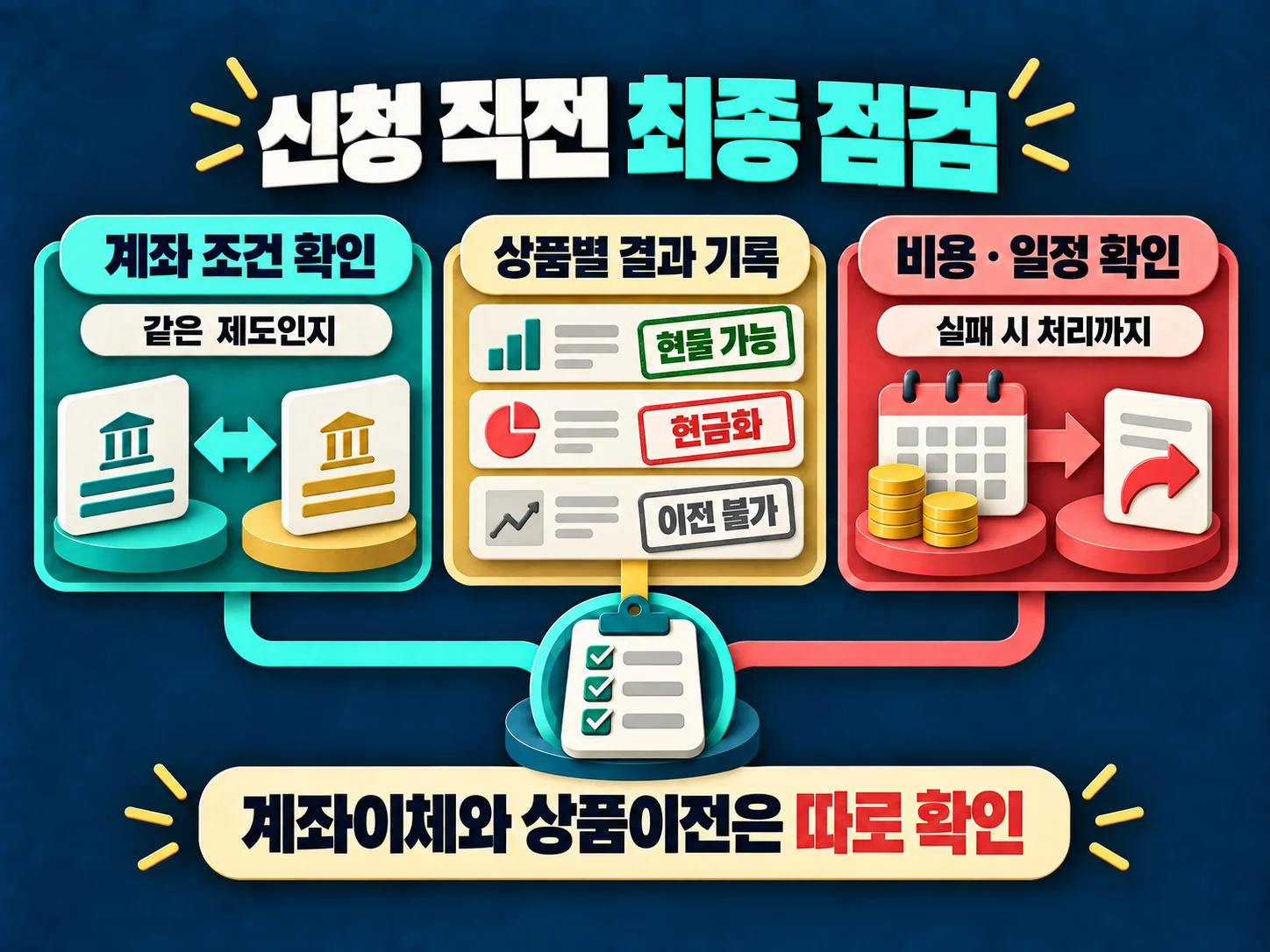 - 연금계좌 이전 방식 선택과 신청 전 확인 체크리스트