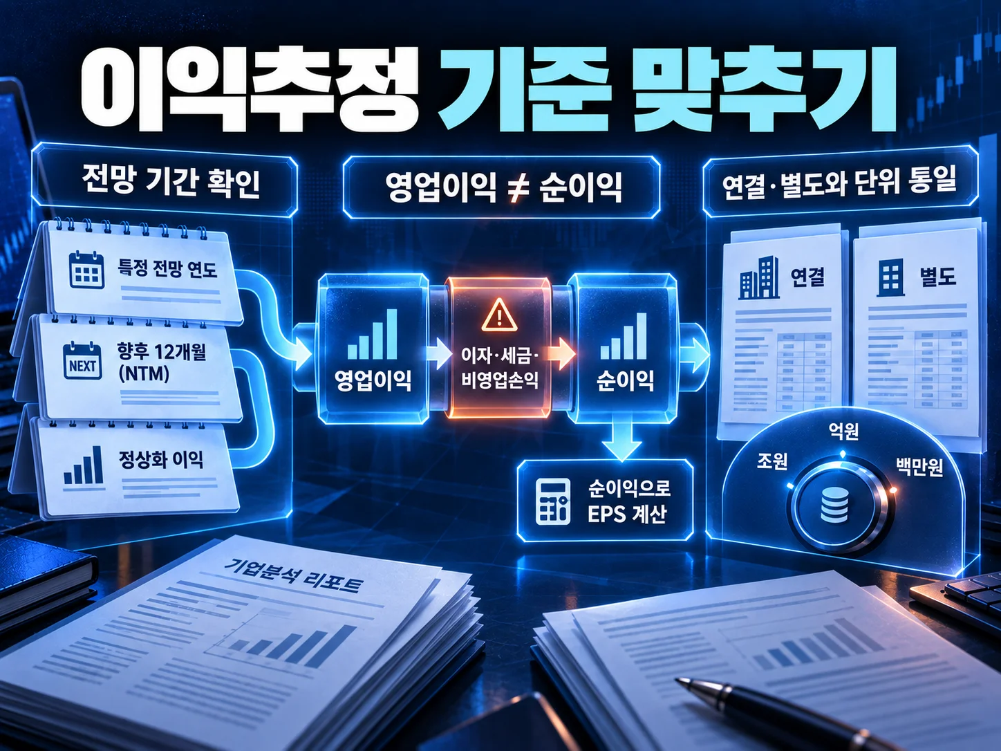 삼성전자 이익추정 기간·순이익·단위 확인 요소