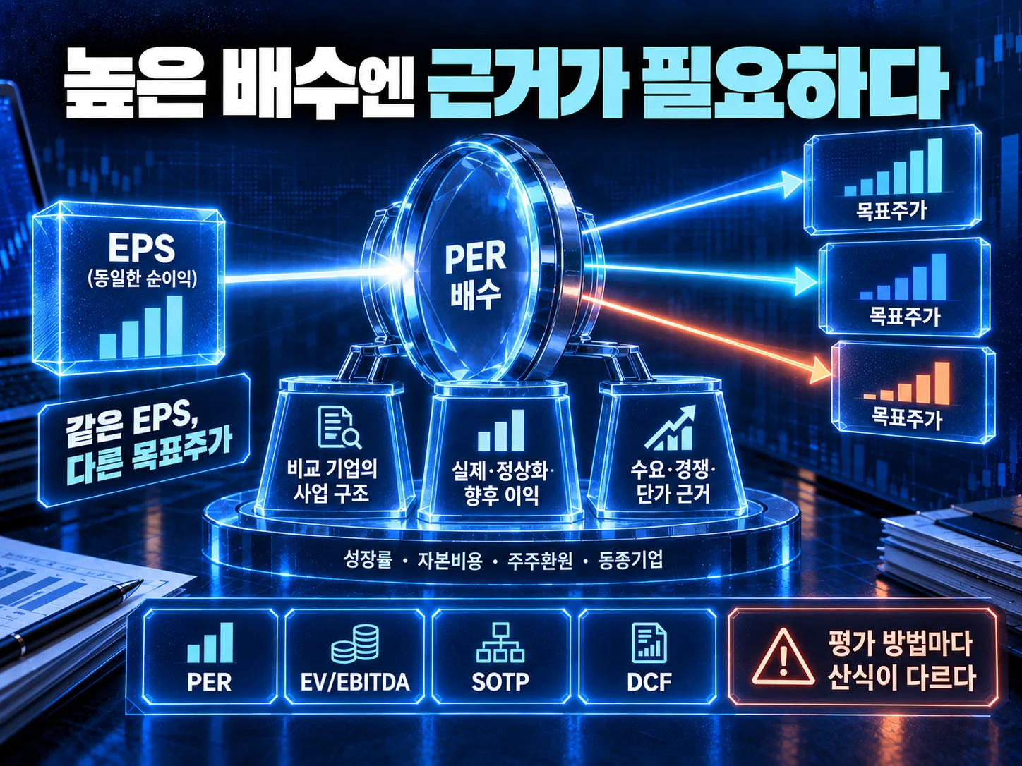 PER 등 밸류에이션 배수로 보는 초고가 목표주가 검증