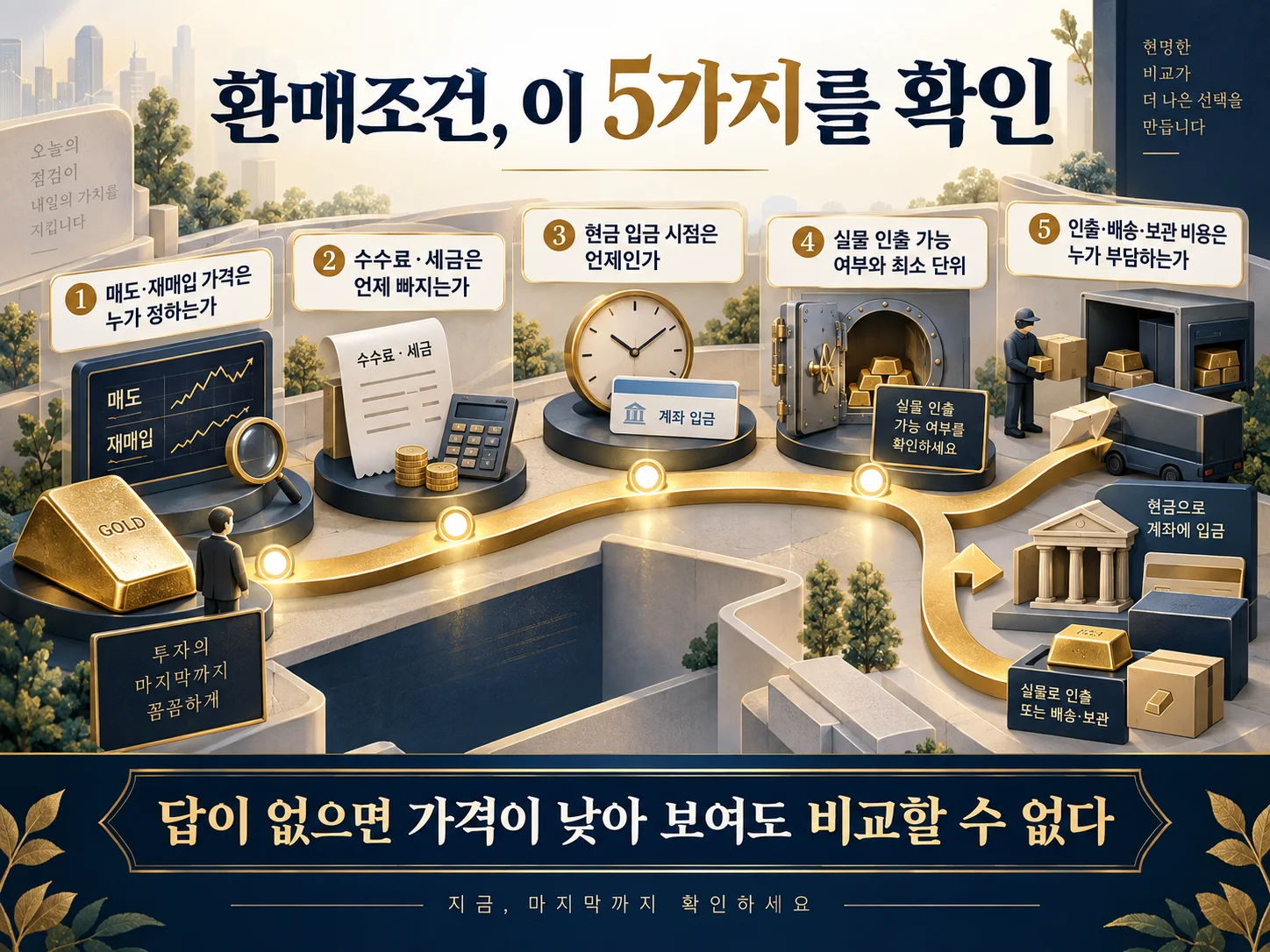금 투자 환매조건과 실물 인출 시 확인해야 할 비용·최소 단위