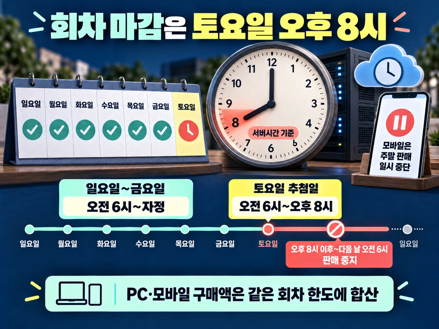 로또 인터넷 판매시간과 토요일 오후 8시 마감 안내