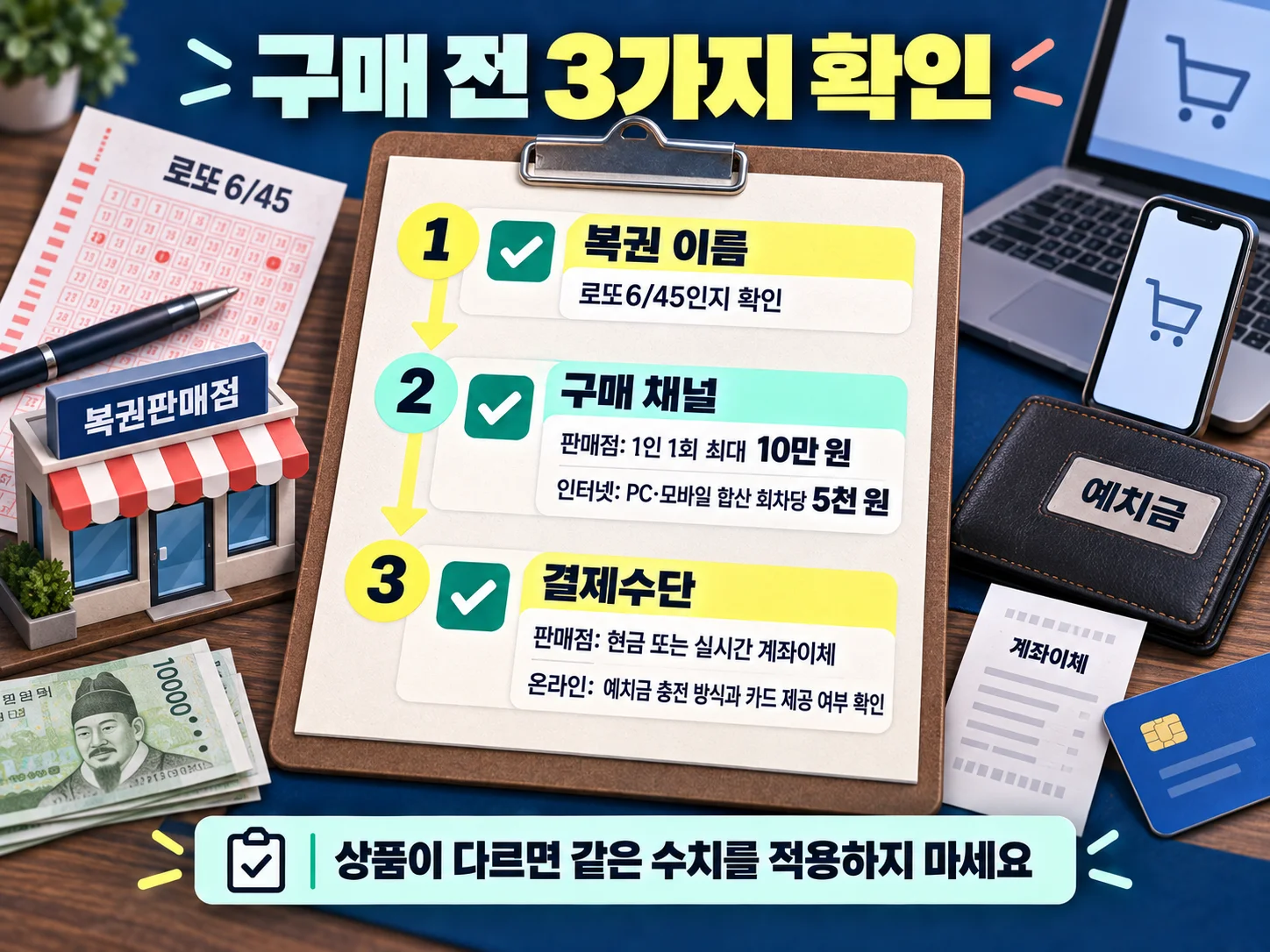 로또 구매 전 한도·채널·결제수단 체크리스트