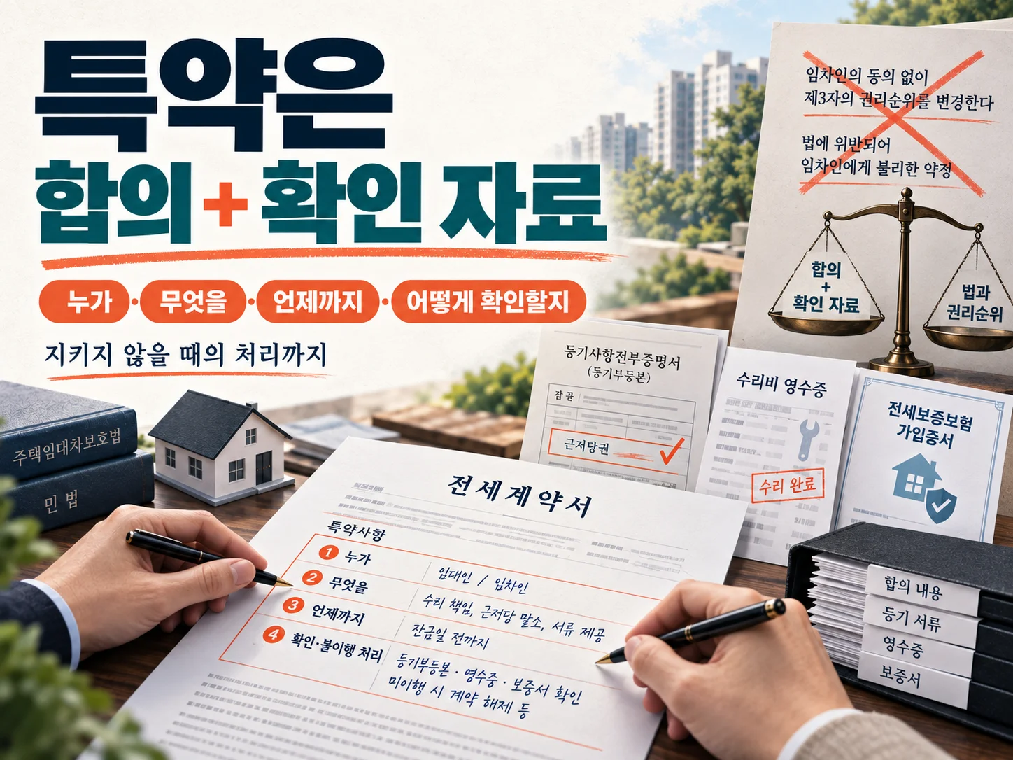 전세계약 특약의 이행 주체·기한·확인 자료를 정리하는 체크포인트