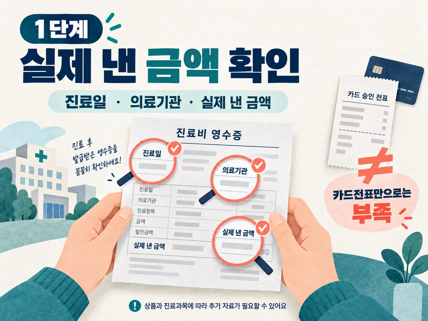 진료비영수증으로 실손보험 청구금액을 확인하는 방법