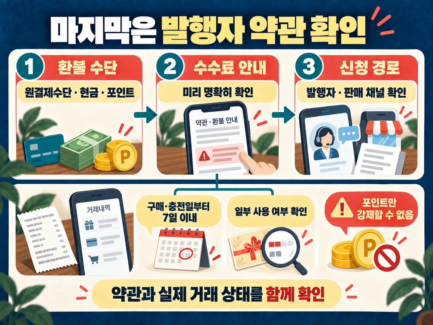 발행자 약관과 상품권 환불 신청 체크리스트