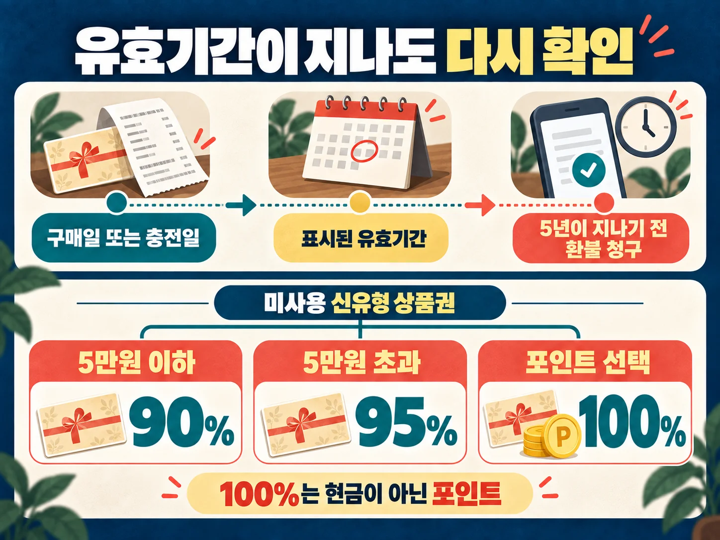 유효기간 지난 신유형 상품권 환불 기간 확인