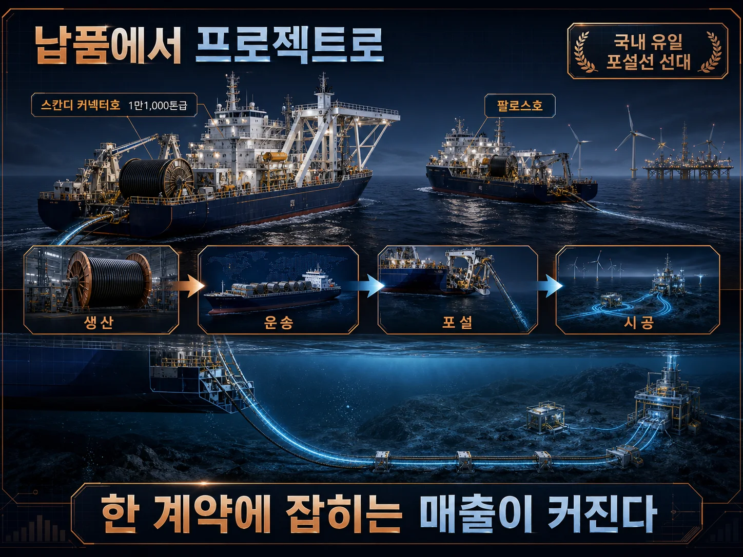 대한전선 해저케이블 포설선 선대 확보 현황