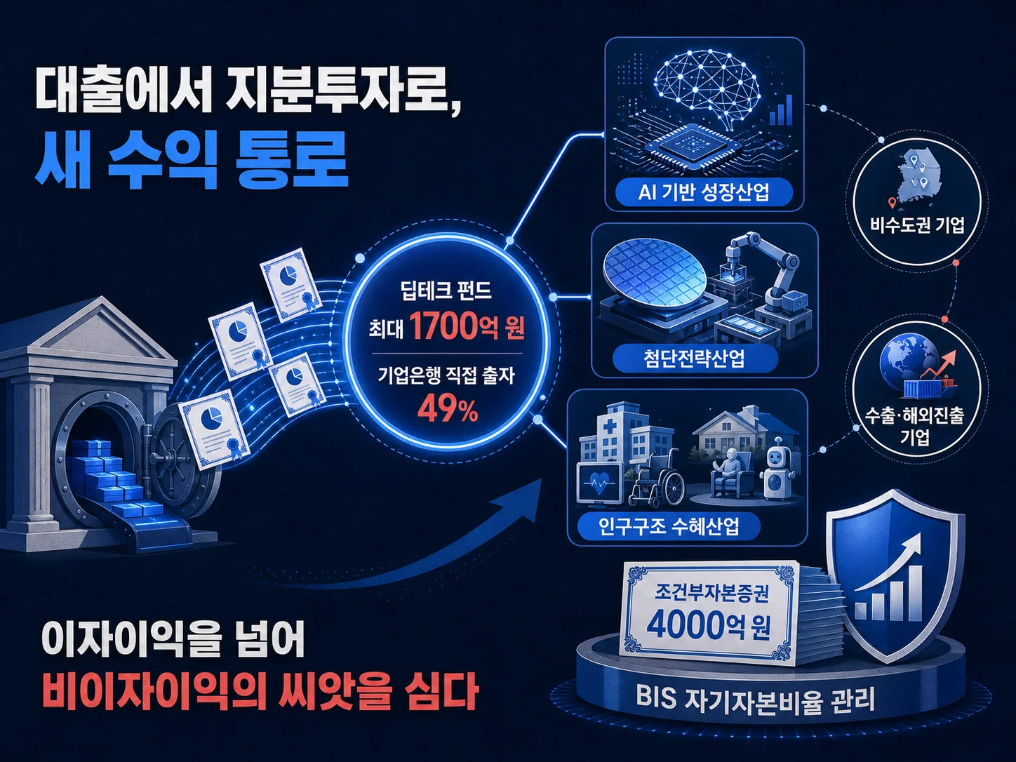 IBK-TS 딥테크 그로쓰 펀드가 투자하는 산업 분야를 나타낸 이미지