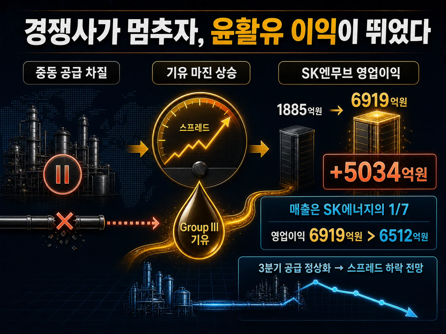SK엔무브 윤활기유 영업이익 급증 배경 그래픽