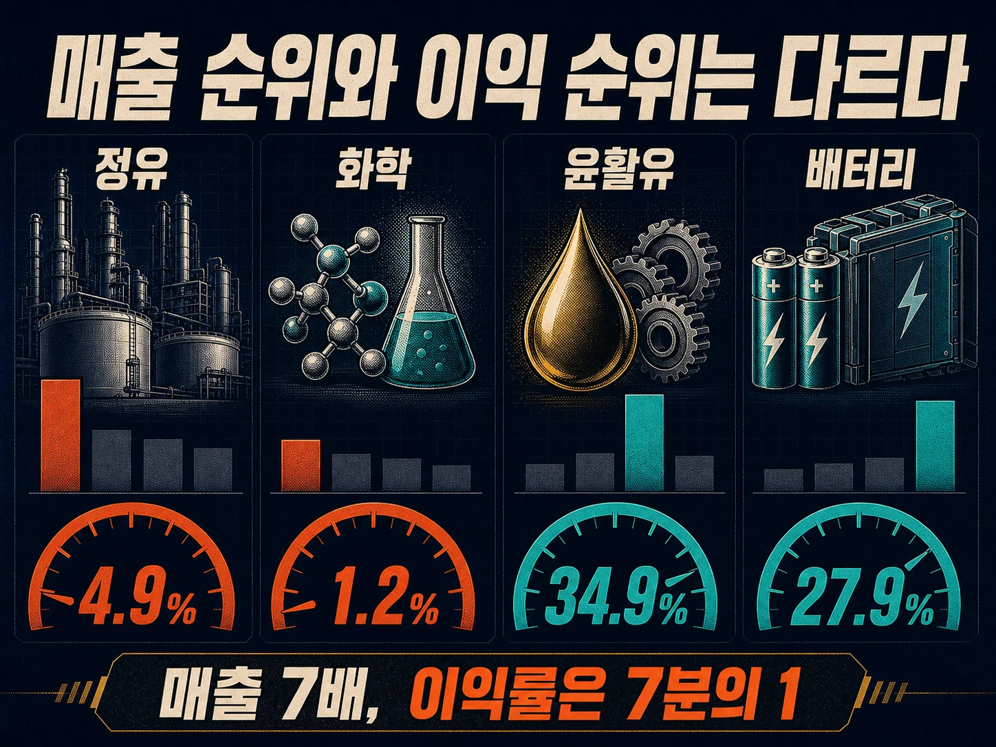 SK이노베이션 계열사별 정유·윤활유·배터리 영업이익 비교 그래픽