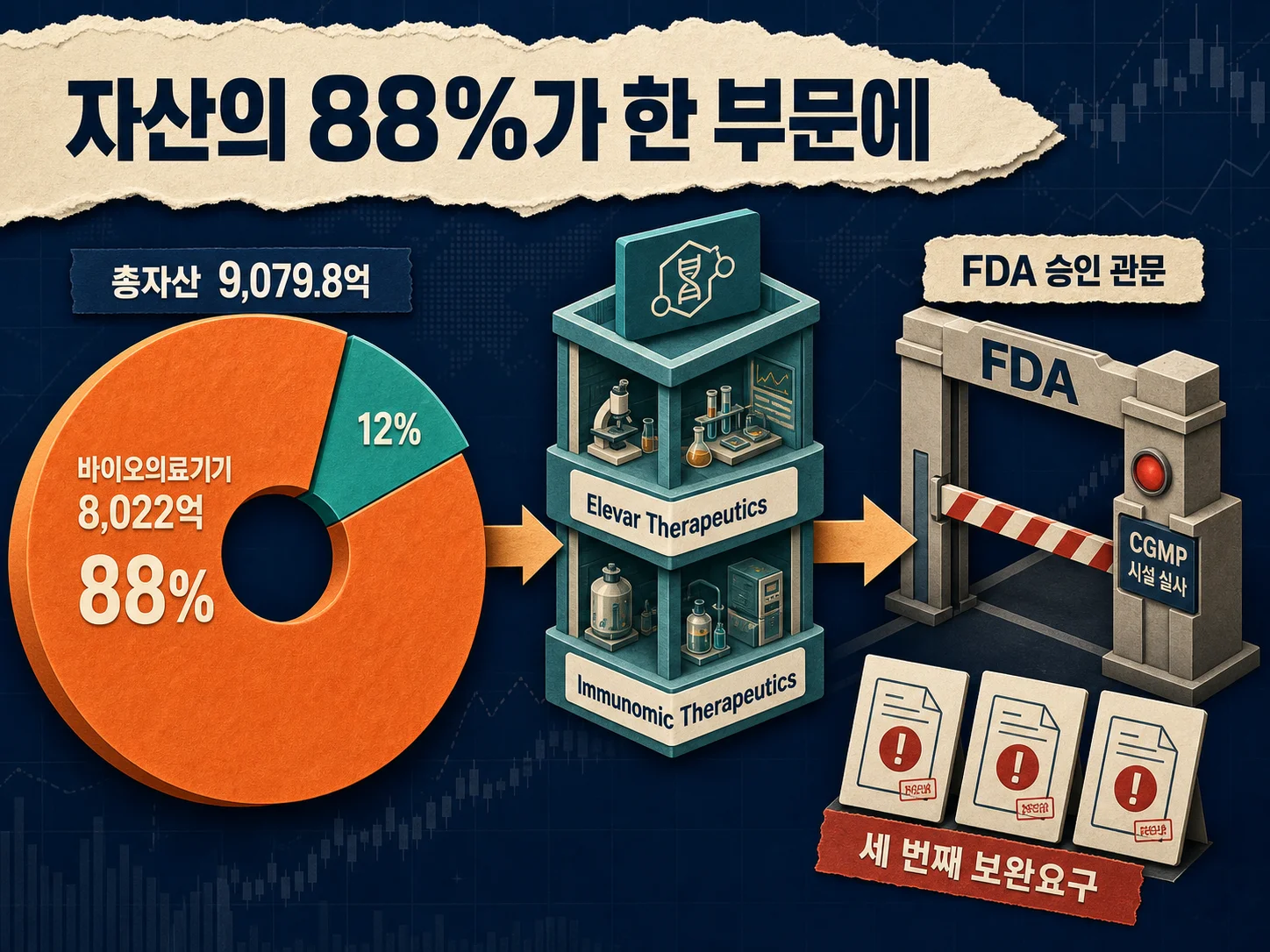HLB 총자산 88퍼센트가 몰린 바이오의료기기 부문과 FDA 보완요구서한