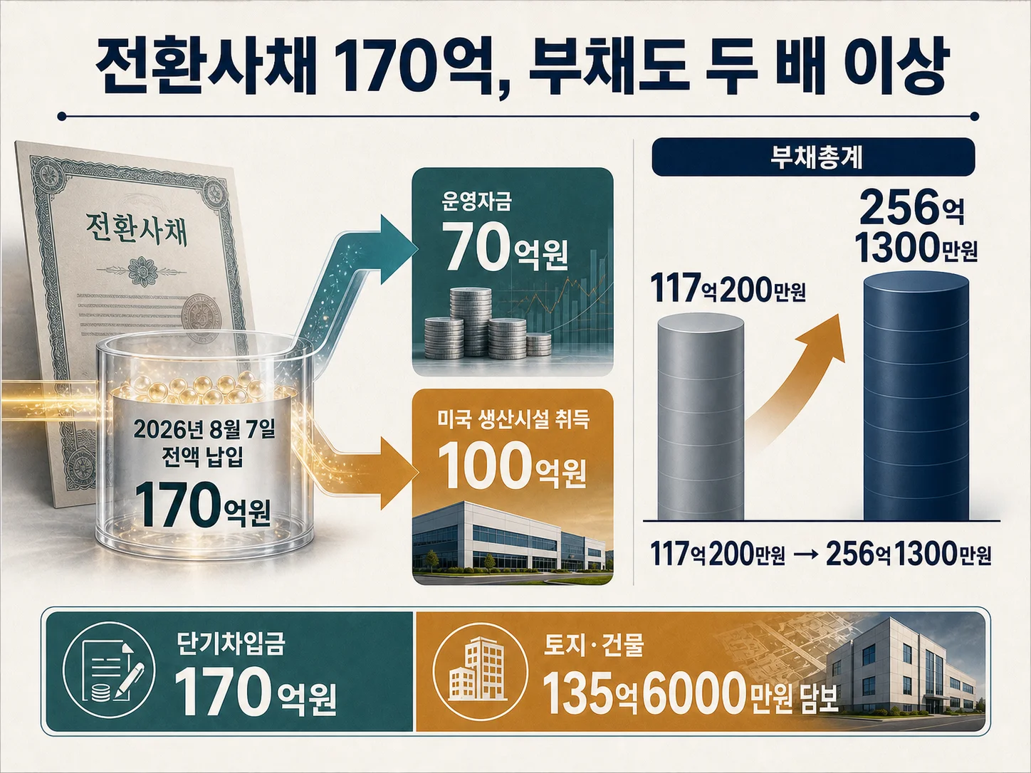 네이처셀 전환사채 170억 납입과 부채총계 두 배 증가