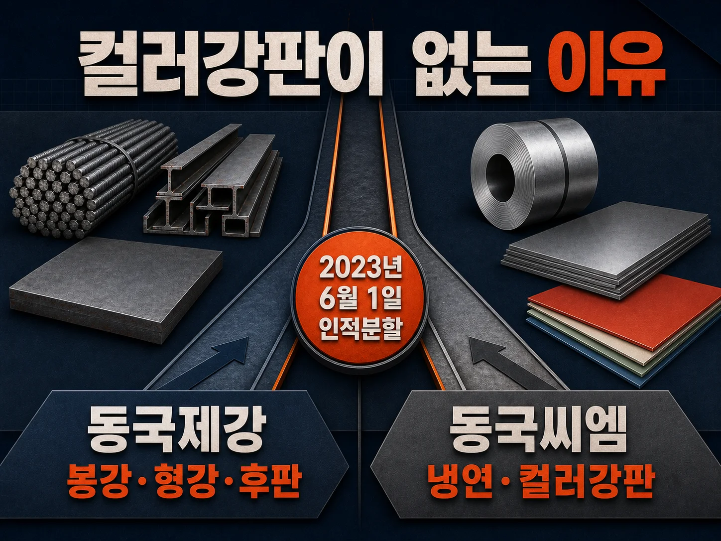 동국제강 2023년 인적분할로 나뉜 열연 부문과 동국씨엠