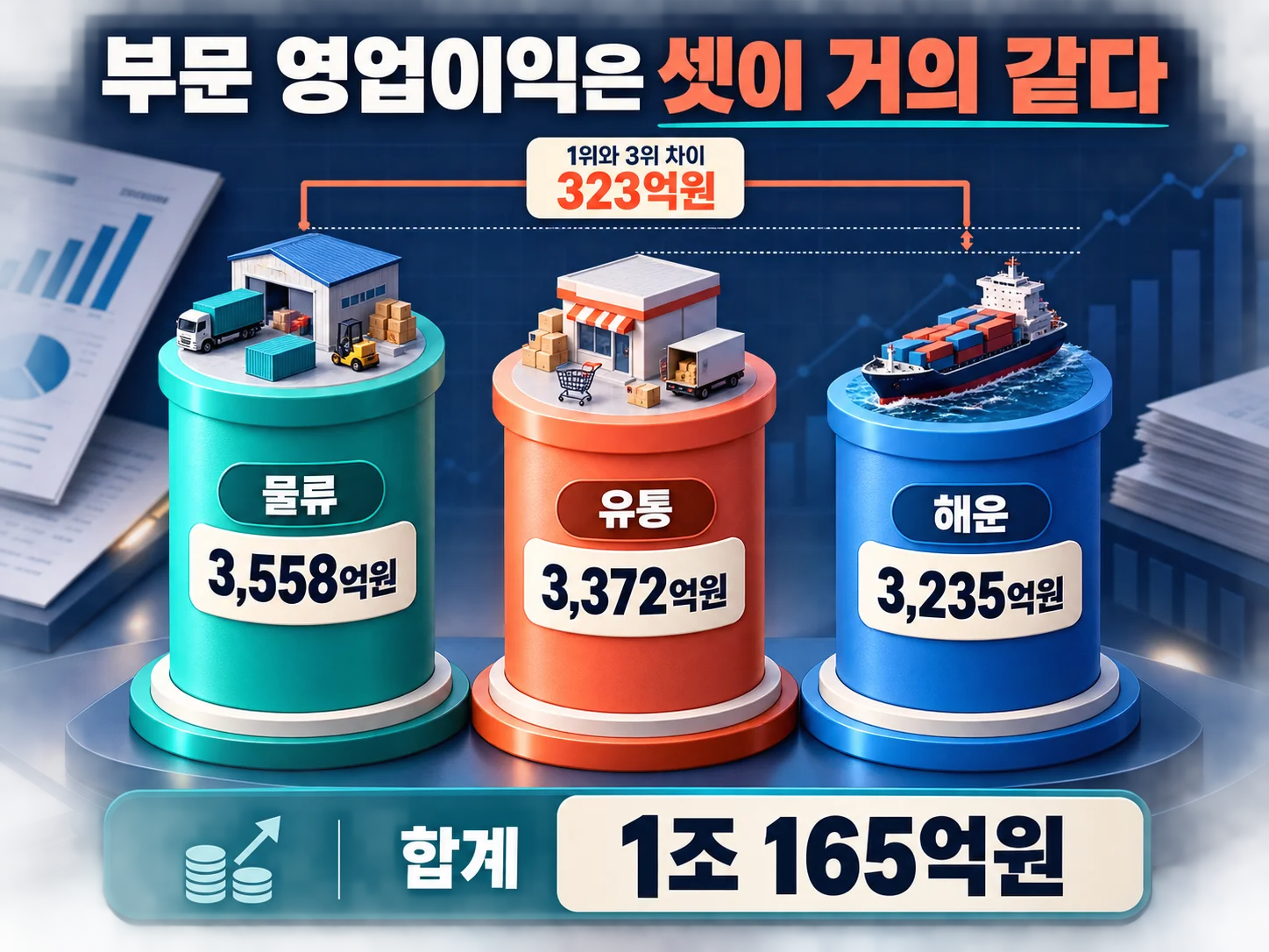 현대글로비스 부문별 영업이익 비중과 매출 비중의 역전