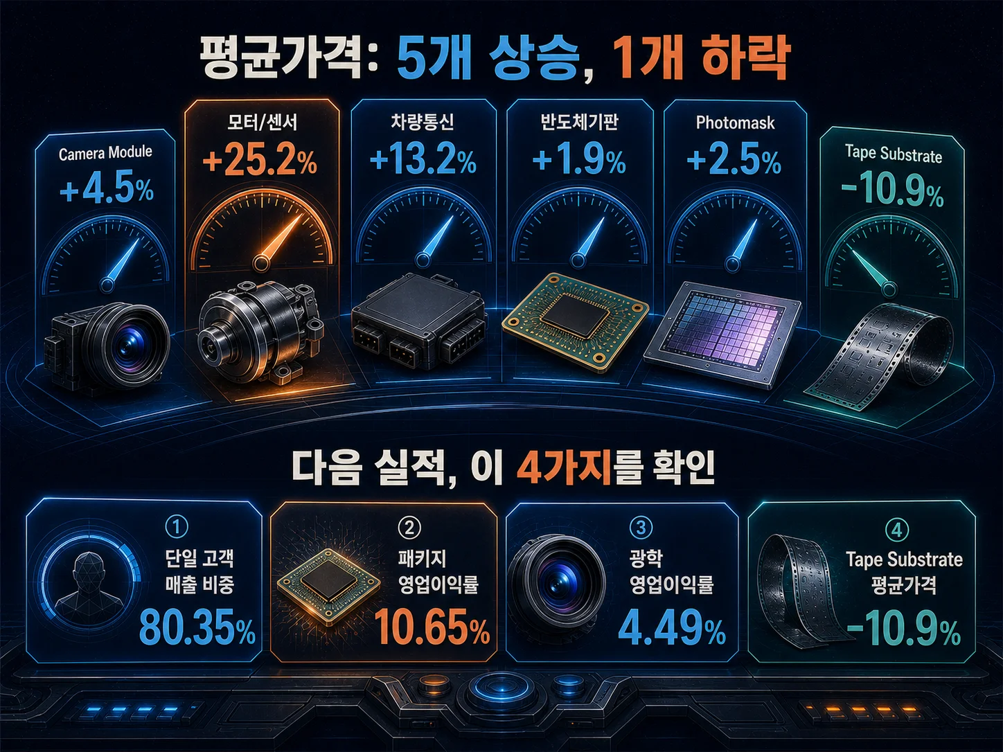 LG이노텍 제품군별 평균 판매가격 변동률과 다음 실적 체크포인트 4가지